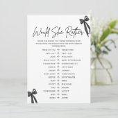 Invitation Black Bow Voudrait Elle Plutôt Fête des mariées Je (Debout devant)