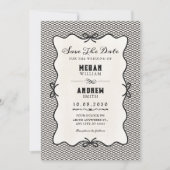 Invitation Black bow wedding (Devant)