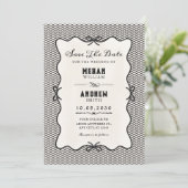 Invitation Black bow wedding (Debout devant)