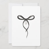 Invitation Black Bow With Pearl Old Money Style Bridal Shower (Dos)