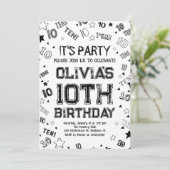 Invitation Black Boy Number Dix Anniversaire (Debout devant)