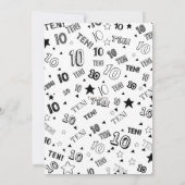 Invitation Black Boy Number Dix Anniversaire (Dos)