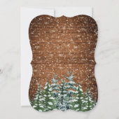 Invitation Black Bracket Snowy Bois & Forêt Anniversaire (Dos)