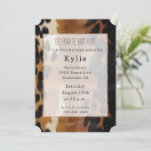 Invitation Black Brown Gold Cowhal Sud-Ouest (Debout devant)