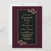 Invitation Black Burgundy Gold (Devant)