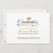 Invitation Black Calligraphy Custom Photo (Devant)
