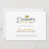 Invitation Black Calligraphy Custom Photo (Devant)