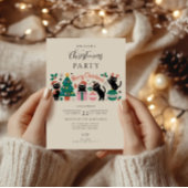 Invitation Black Cat Christmas