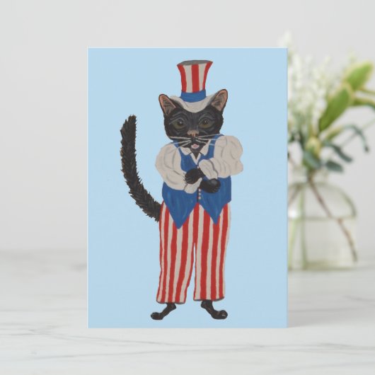 Invitation Black Cat Uncle Sam (Debout devant)