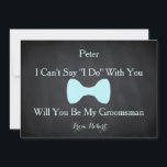 Invitation Black Chalkboard Bow Serez-vous mon Groomsman<br><div class="desc">Ce magnifique Black Chalk Board de 5" x 7" avec carte d'invitation à la cravate blanche. C'est mieux pour le marié. Si vous cherchez à demander à quelqu'un d'être votre toiletteur pour votre futur mariage, alors pourquoi ne pas choisir ces cartes de toiletteur. Cette carte d'invitation customisée fera de votre...</div>