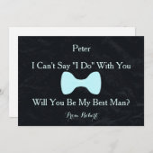 Invitation Black Chalkboard Bow Serez-vous mon meilleur (Devant / Derrière)