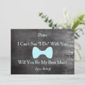Invitation Black Chalkboard Bow Serez-vous mon meilleur Invit (Debout devant)