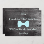 Invitation Black Chalkboard Bow Serez-vous mon meilleur Invit (Devant / Derrière)