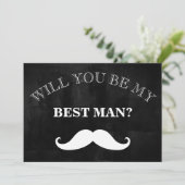 Invitation Black Chalkboard Êtes-Vous Mon Meilleur Homme ? (Debout devant)