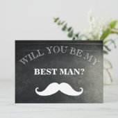 Invitation Black Chalkboard Êtes-Vous Mon Meilleur Homme ? (Debout devant)