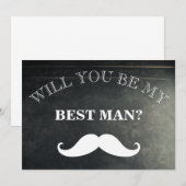 Invitation Black Chalkboard Êtes-Vous Mon Meilleur Homme ? (Devant / Derrière)