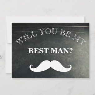 Invitation Black Chalkboard Êtes-Vous Mon Meilleur Homme ?