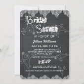 Invitation Black Chalkboard Rustique (Devant)
