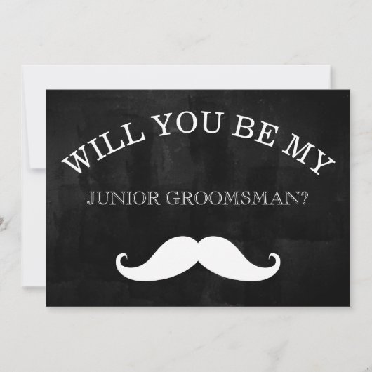 Invitation Black Chalkboard Serez-Vous Mon Groomsman (Devant)