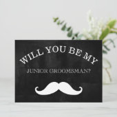 Invitation Black Chalkboard Serez-Vous Mon Groomsman (Debout devant)