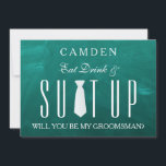 Invitation Black Chalkboard Suitup Serez-vous mon groom I<br><div class="desc">Ce 5" x 7" beau temps pour habiller Black Chalk Board avec une carte d'invitation à la cravate blanche. C'est mieux pour le marié. Si vous cherchez à demander à quelqu'un d'être votre toiletteur pour votre futur mariage, alors pourquoi ne pas choisir ces cartes de toiletteur. Cette carte d'invitation customisée...</div>