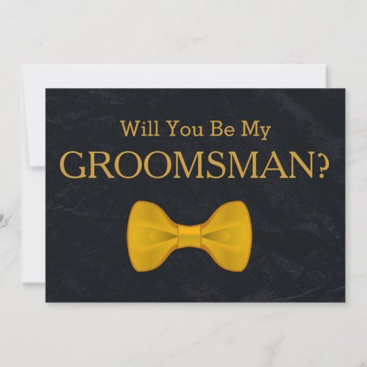 Invitation Black Chalkboard Will You Be my Groomsman (Devant)