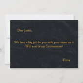 Invitation Black Chalkboard Will You Be my Groomsman (Dos)