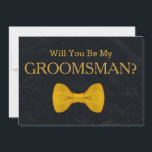 Invitation Black Chalkboard Will You Be my Groomsman<br><div class="desc">Ce 5" x 7" beau temps à votre service est demandé en tant que Porteur d'anneau, Meilleur Homme, Carte d'invitation Groomsman. C'est mieux pour le marié. Si vous cherchez à demander à quelqu'un d'être votre toiletteur pour votre futur mariage, alors pourquoi ne pas choisir ces cartes de toiletteur. Cette carte...</div>