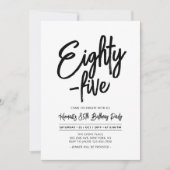 Invitation Black | Chic Quatre-vingts - cinq fête du 85e anni (Devant)