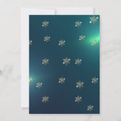 Invitation Black Christmas Balls Snowflakes Gold Party (Dos)