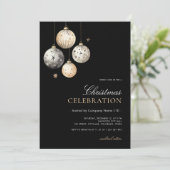 Invitation Black Christmas Celebration Office Corporate Party (Debout devant)