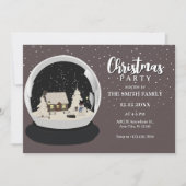 Invitation Black Christmas Snow globe Winter merveilleuse (Devant)