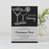Invitation Black Company Christmas Party Cocktail (Debout devant)