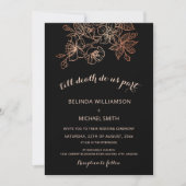 Invitation Black Copper Floral | Goth Wedding (Devant)