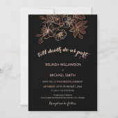 Invitation Black Copper Floral | Goth Wedding (Devant)