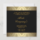 Invitation Black Corporate Business Grand Ouverture (Dos)