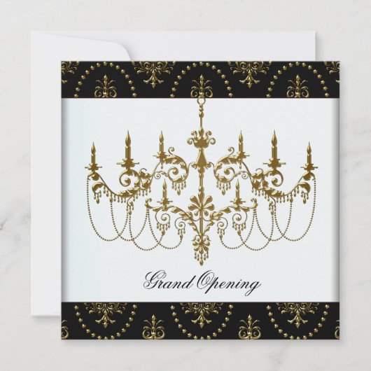 Invitation Black Corporate Business Grand Ouverture (Devant)