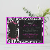 Invitation Black Corset Zebra (Debout devant)