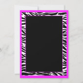 Invitation Black Corset Zebra (Dos)