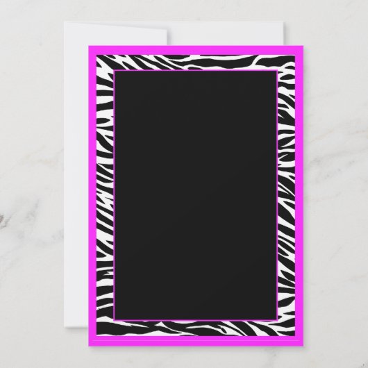 Invitation Black Corset Zebra (Dos)