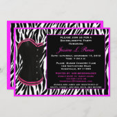 Invitation Black Corset Zebra (Devant / Derrière)