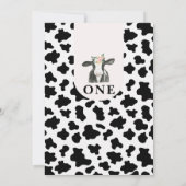 Invitation Black Cow Print Arche Holy Cow 1er Anniversaire (Dos)