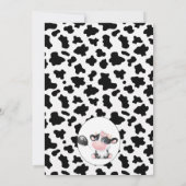 Invitation Black Cow Print Avez-Vous Entendu L'Anniversaire D (Dos)