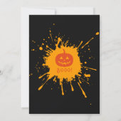 Invitation Black | Crânes d'Halloween Faux Opal modernes (Dos)