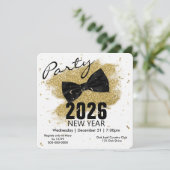 Invitation Black Cravate 2026New Years Party (Debout devant)