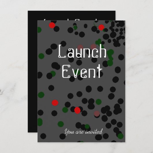 Invitation Black Cravate Launch (Devant / Derrière)