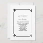 Invitation Black Deco Chic Wedding (Devant)