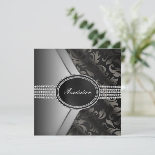 Invitation Black Diamond Cravate (Debout devant)