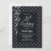 Invitation Black Diamond Motif 21e fête d'anniversaire (Devant)