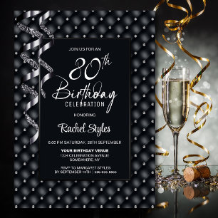 Invitation Black Diamond Motif 80e anniversaire